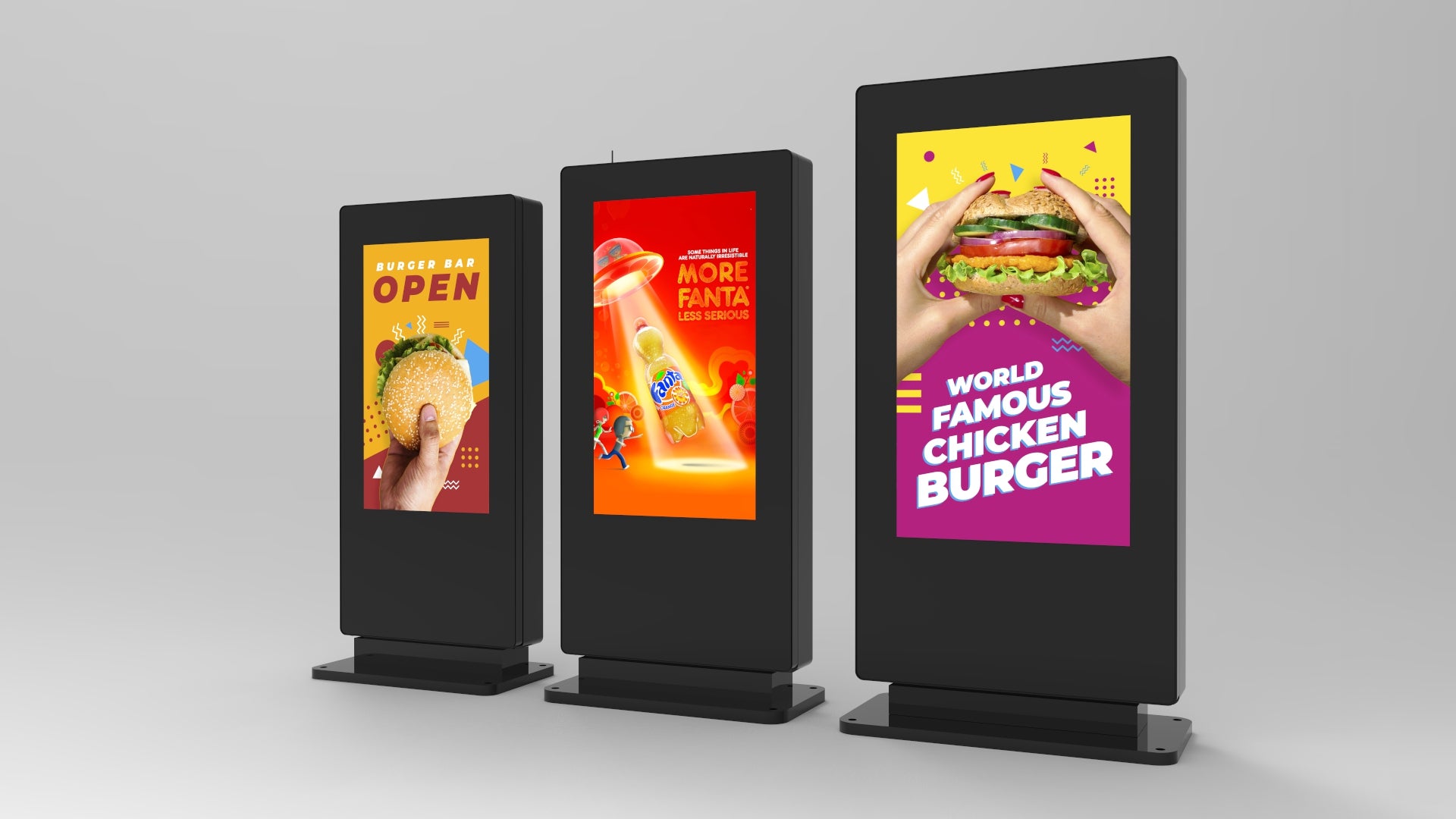 Outdoor Freestanding Digital Posters 55"